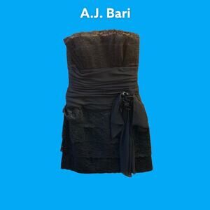 A.J. Bari Strapless Mini lace dress